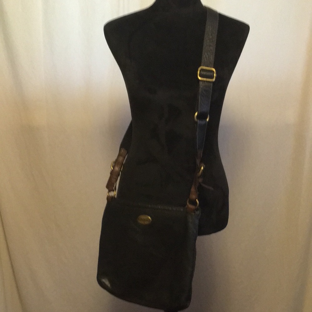 Black Leather Fossil Crossbody Purse